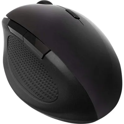 Zdjęcie produktu dla ID0139 Ergonomiczna bezprzewodowa mysz 2400 MHz, 1600 DPI, czarna. Precyzyjny czujnik optyczny. Regulowana czułość