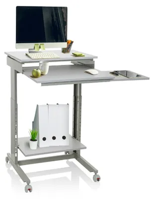 Obrázok produktu pre hjh OFFICE stojaci stôl WORKSTATION výškovo nastaviteľný stôl na sedenie, stojaci stôl na notebook pre domácnosť a kanceláriu, výška 71,5 - 107,5 cm