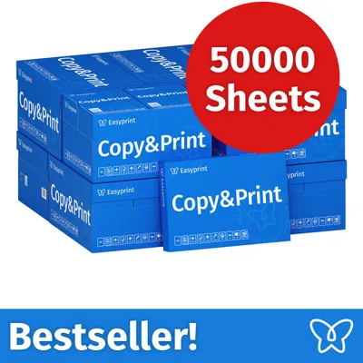 Productafbeelding van NIEUW: Easyprint Printerpapier Kopieerpapier 50000 Vel 100 x 500 A4 Premium Extra Wit CIE 160 Testwinnaar PEFC-gecertificeerd