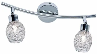 Immagine prodotto di Lampada da soffitto Mesh cromata 2xG9x33W in metallo, dimensioni: 15x36x12 cm, IP20, Reality