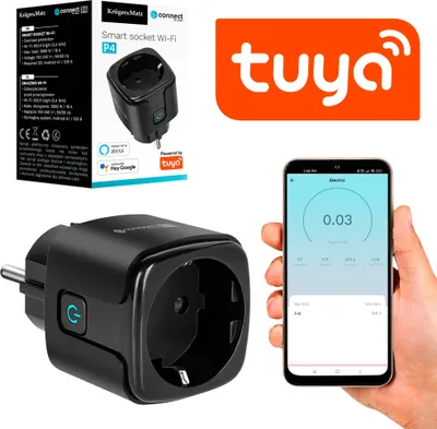 Produktbild von Krüger&Matz Connect P4 - Intelligente WiFi-Steckdose mit Tuya Timer & Sprachsteuerung
