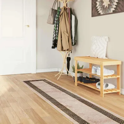 Produktbild von vidaXL Teppichläufer MARSA Schwarz 50 x 400 cm Polyester und PVC