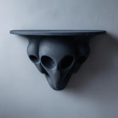 Alienkopf-Wandregal – Decords Wandregal, Produktansicht 1