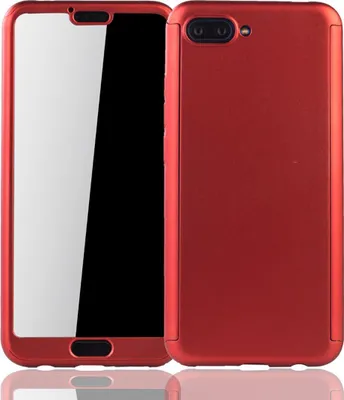 Produktbild von Handyhülle Schutzhülle für Huawei Honor 10 Full Case Cover Displayschutz 360 Rot