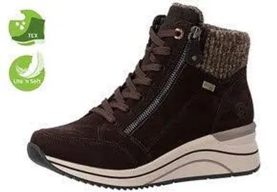 Image de Bottes Remonte à lacets, à traction et à boucles en marron, taille 42