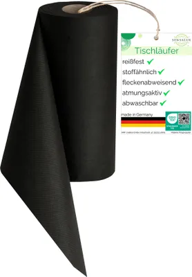 Produktbild von Sensalux Tischläufer 50cm x 25m schwarz