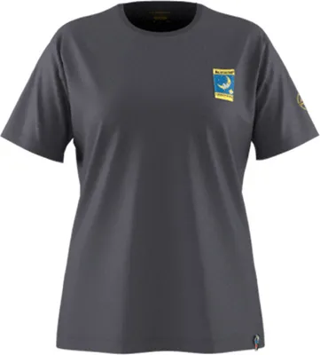 Dunkelgraues Moon Climb T-Shirt von La Sportiva für Damen; mit Logo auf der Brust.
