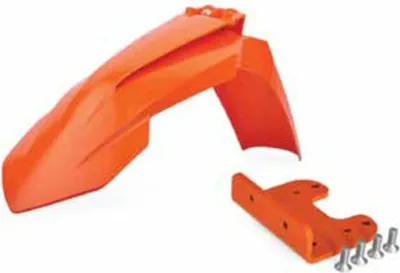Image de POLISPORT Aile avant Restyled Orange avec adaptateur adaptable sur KTM