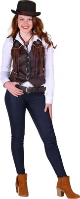 Produktbild von Cowboyweste de Luxe braun Damen, Größe:M
