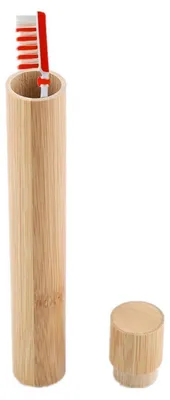 Produktbild von Zahnbürstenetui Bambus Tragbar Umweltfreundlich Antibakteriell 21 x 2,8 cm
