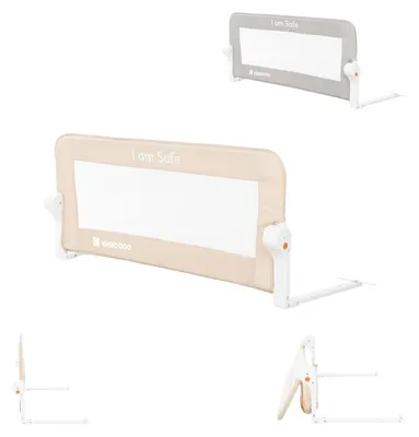 Produktbild von Kikkaboo Bettschutzgitter I am safe 102 cm lang, für Matratzenstärke 12 - 20 cm beige
