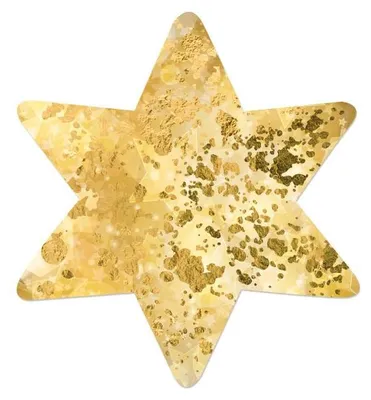 Produktbild von 200 Sterne Aufkleber gold Sternaufkleber auf Rolle Weihnachten 5 cm