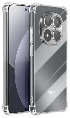 Immagine prodotto di Mayaxess, custodia in silicone antiurto con angoli rinforzati per Redmi Note 15 Pro Plus 5G, trasparente