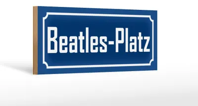 Produktbild von Holzschild Beatles-Platz 27x10cm Hamburg St. Pauli