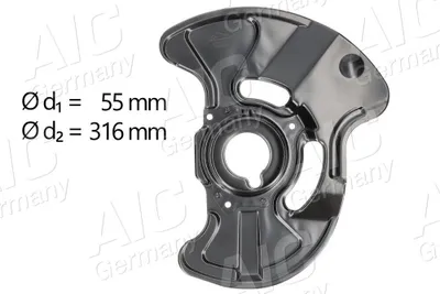 Produktbild von AIC Spritzblech Bremsscheibe passend für MERCEDES-BENZ C-Klasse Limousine (W203) Vorne Links 55192 Ankerblech