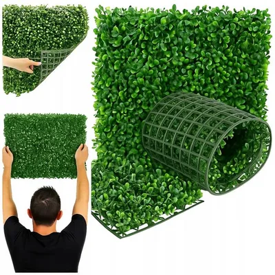 Produktbild von Kunstpflanzen Wandpanel 40x60Cm Gruene Wand Kunst Efeu Matte Sichtschutz Balkon Zaun Garten Deko Wetterfest Wasserfest Panel