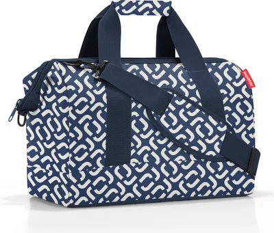 Produktbild von reisenthel allrounder M, Reisetasche, Sporttasche, Schultertasche, Doktortasche, Tasche, Polyestergewebe, Signature Navy, 18 L, MS4073