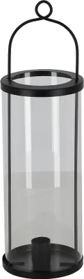 Produktbild von Esschert Design Windlicht mit Kerzenhalter, 1 Stück(e), Glas, Eisen, Schwarz, Transparent