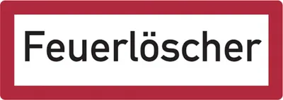 Produktbild von Dreifke® Aufkleber Feuerwehrschild, Feuerlöscher - DIN 4066 | 297x105 mm, 1 Stk
