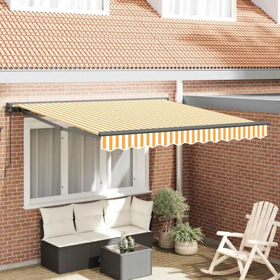 Imagen del producto de vidaXL, estructura para toldo, color amarillo y blanco, 300 x 250 cm