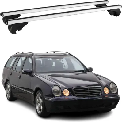 Produktbild von Dachträger für Mercedes E Klasse S210 T-Modell 1996-2002 75kg Alu Silber 2x