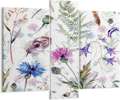 Produktbild von Bild auf Leinwand - Leinwandbild - Blume Wiese Natur - 95x80cm - Wand Bild - Wanddeko - Wandbilder - Leinwanddruck - Bilder - Kunstdruck - Wanddekoration - Leinwand bilder - Wandkunst - CB95x80-3838