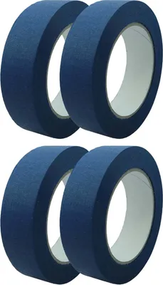 Produktbild von Präzises blaues Feinkreppband Set – 4 Rollen Abklebeband Malerband 30mm x 50m für saubere Kanten & professionelle Ergebnisse