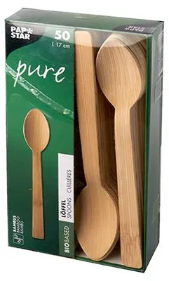 Produktbild von 1000 Kaffeelöffel Bambus, "pure" 11 cm Einwegbesteck