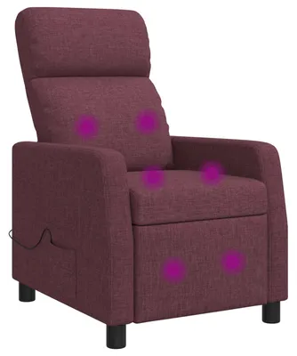 Image de Fauteuil de massage relax, tissu violet, vidaXL