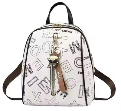 Produktbild von Damenrucksack weiß/schwarz 27x20x12cm