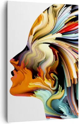 Produktbild von Bild auf Leinwand - LeinWandbild Einteilig - Effekte Expressionismus Mädchen Fantasie - 80x120cm - Wand Bild - Wandbilder - Leinwanddruck - Wanddekoration - Leinwand bilder - Wandbild PA80x120-3083