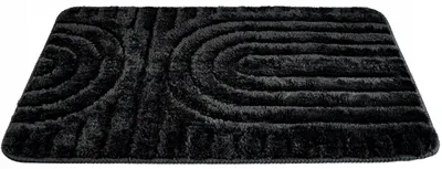 Zdjęcie produktu dla Dywanik Łazienkowy Antypoślizgowy 60X40 Cm Czarny Mikrofibra Miękki Chłonny