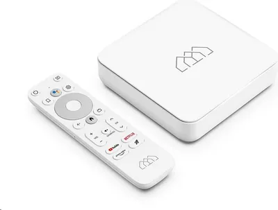 Image de Homatics Box R Lecteur multimédia Android TV (4K UHD, HDR, WiFi 5GHz, Bluetooth, télécommande vocale, blanc)