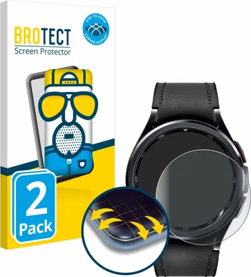 Produktbild von 2x BROTECT Fullscreen Schutzfolie für Samsung Galaxy Watch 6 Classic (43 mm) Displayschutz Folie Fullcover Matt Entspiegelungsfolie
