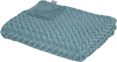 Produktbild von Atmosphera Tagesdecke/Plaid - blau - 230 x 180 cm - geknupft