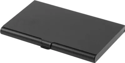 Produktbild von Kreditkartenetui – Kartenhalter – Sichere Aufbewahrung – Aluminium – 4 x 6 x 9 cm – Schwarz
