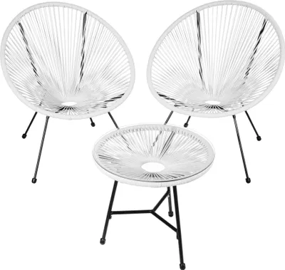 Produktbild von tectake® 2 Gartenstühle Santana mit Tisch