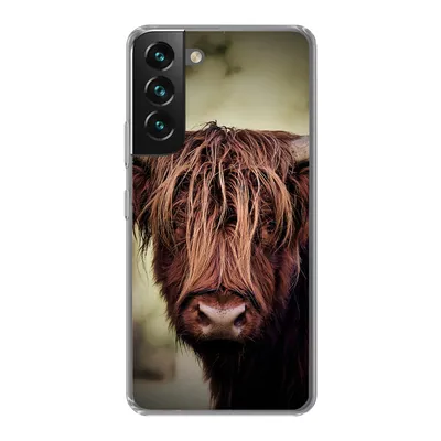 Produktbild von MuchoWow® Handyhülle Schutzhülle Hülle für Samsung Galaxy S22 Schottischer Hochländer - Licht - Porträt - Natur Silikon Softcase Handy Hülle - Mobiltelefonhülle