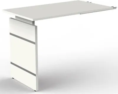 Produktbild von Anbautisch Form 4 mit Wangengestell 100x60x68-76cm weiß