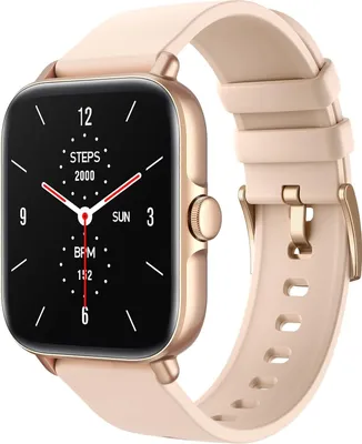 Produktbild von Fitnessuhr Damen Herren mit Blutdruckmessung, Smartwatch mit Telefonfunktion, Sportuhr und Schrittzähler, Gesundheitsuhr in Schwarz, Gold, Rosa,Silber
