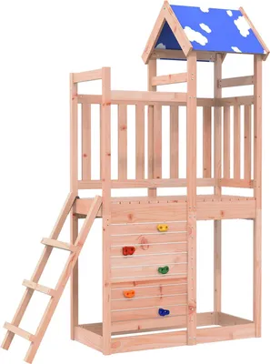 Produktbild von Spielturm Braun 110,5 x 52,5 x 215 cm Massives Douglasienholz