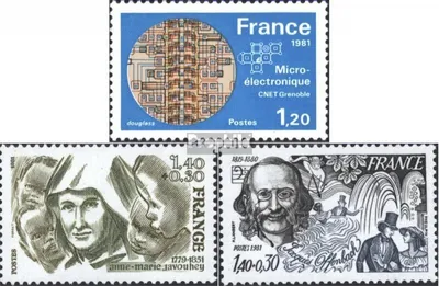 Produktbild von Briefmarken Frankreich 1981 Mi 2245,2246,2247 (kompl.Ausg.) postfrisch CNET