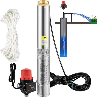 Image de Pompe submersible - Débit : 105 L/min - Puissance : 750 W - Fréquence : 50 Hz - Hauteur de refoulement maximale : 62 mètres
