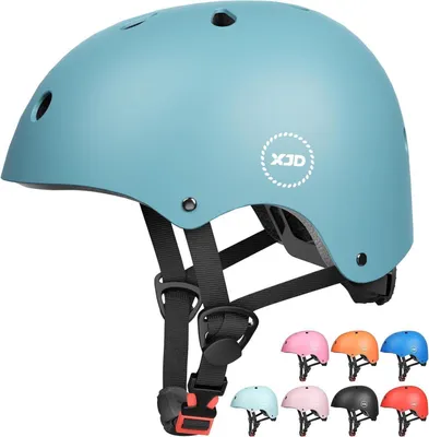 Image de Enfants Jeunes Casque Vélo Filles Garçons Skateboard 3-13 ans Bleu M 55-57 cm