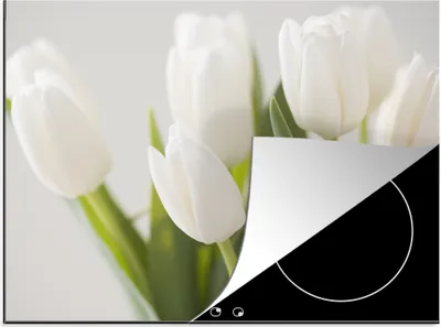 Produktbild von KitchenYeah© Herdabdeckplatte Bild von mehreren Tulpen , 71x52cm, Küche Deko, Glaskeramikkochfeld Herdabdeckung, Abdeckplatte fùr Kochfeld