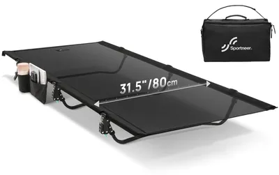 Image de Lit de camping compact ultraléger - Lit pliant pour extérieur 31.5 pouces