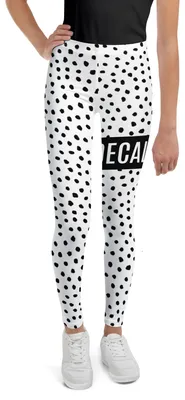Produktbild von DECALVIBES Mädchen Leggings für Kinder & Jugendliche Urban Side Dalmatiner Dots - 152