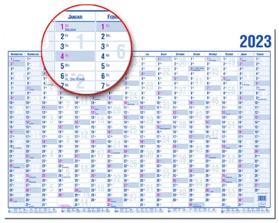 Productafbeelding van 19000V Wandkalender - A3, 16 maanden