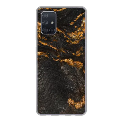Produktbild von MuchoWow® Handyhülle Schutzhülle Hülle für Samsung Galaxy A51 5G Marmor - Limette - Schwarz - Gold - Marmoroptik - Luxus Silikon Softcase Handy Hülle - Abbildung