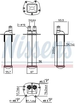 Produktbild von NISSENS 961221 Ladeluftkühler LLK für RENAULT Twingo III Schrägheck (BCM) Turbo Intercooler
